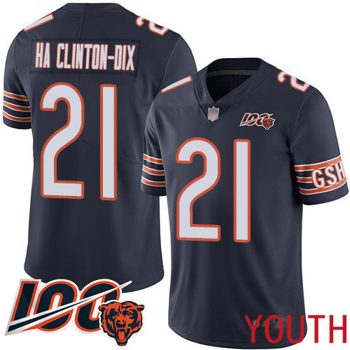 Chicago Bears Limited Navy Blue Youth Ha Ha Clinton-Dix Home Jersey NFL Football #21 100th Season->youth nfl jersey->Youth Jersey